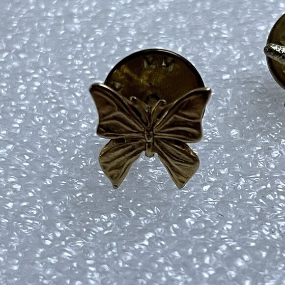 Vintage Gold Tone Angel Starfish Butterfly Lapel Hat Pin Brooch 4 Pieces - Picture 2 of 4